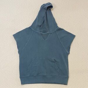 Sleeveless Blue Hoodie